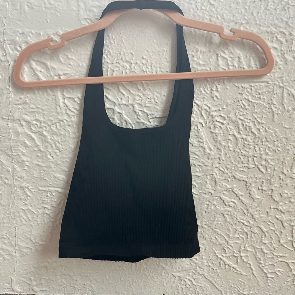 Urban outfitters black ribbed BDG halter top